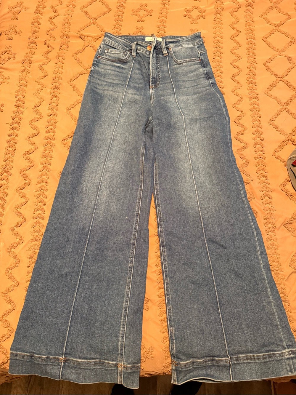 High-Rise Wide Leg Jeans in Faded Blue